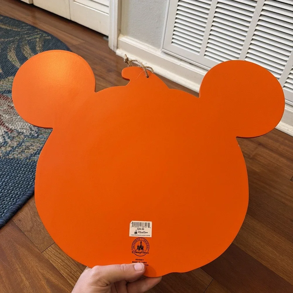 Disney Parks Halloween Vampire Mickey Mouse Sign Trick Or Treat Wooden 17